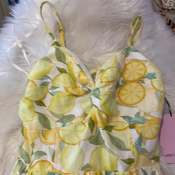 Avec Les Filles Yellow Floral Mini Dress - Picture 4 of 12